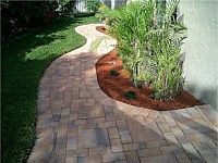 Curved Paver Pathway